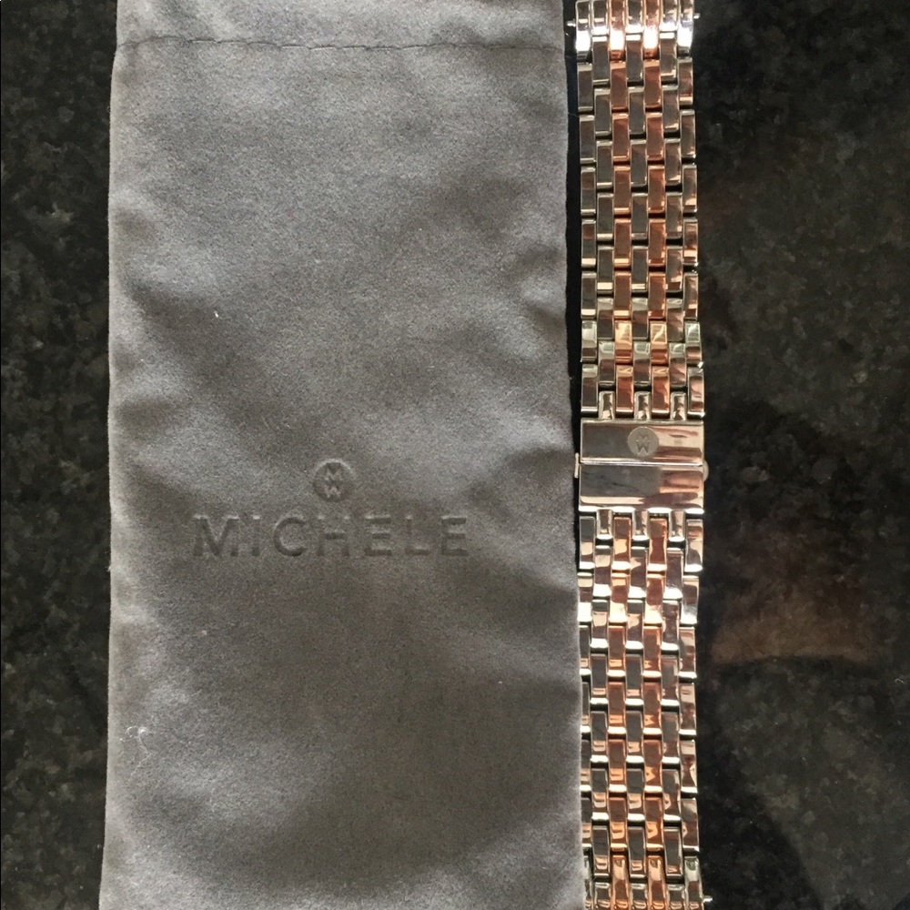 Michele Rose Gold Two Tone Band
